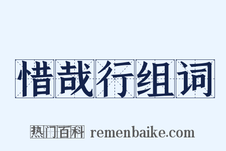 惜哉行组词是什么意思的图片